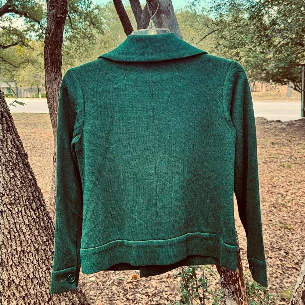 CAbi Sweater Pea Coat - Forest Green - Picture 2 of 7